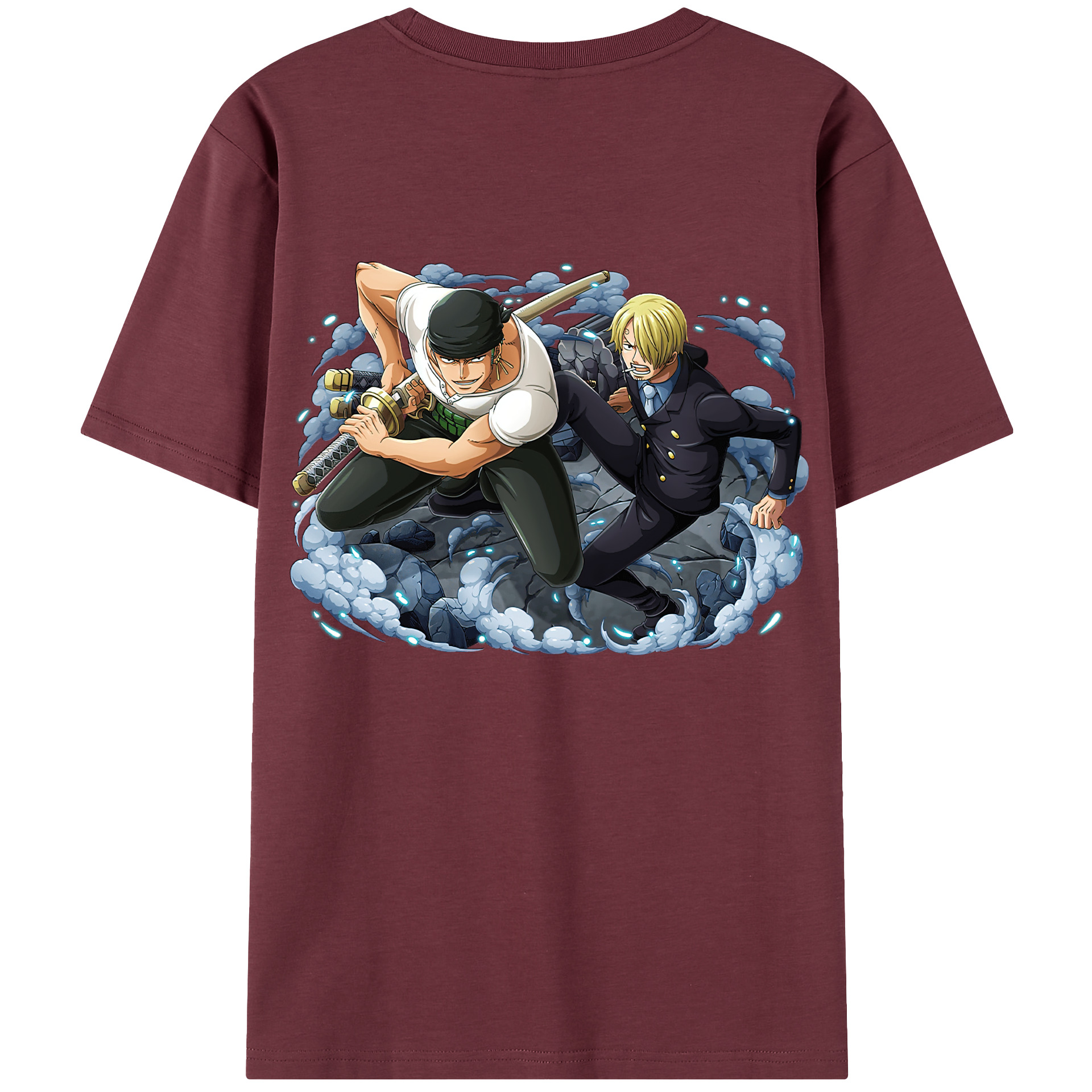 ワンピース ロロノア・ゾロ ONE PIECE Roronoa Zoro 綿100％半袖Tシャツ（背面プリント）